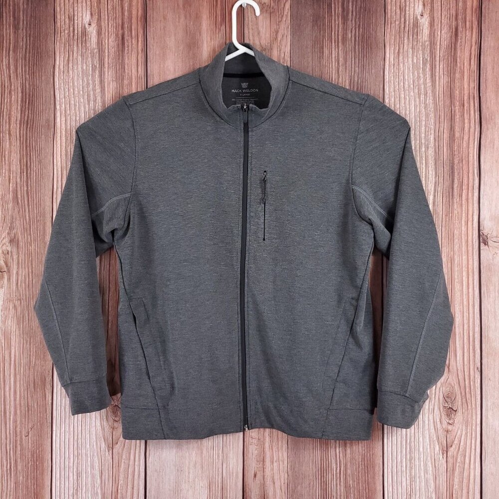 Mack Weldon Mens Size XL Atlas Full Zip Jacket Gray Athleisure Performance